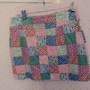 Vineyard vines cotton patch work quilt skirt